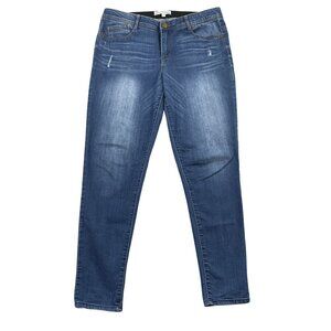 Democracy Jeans Womens 12 Artisan Crafted Mid Rise Medium Wash Skinny